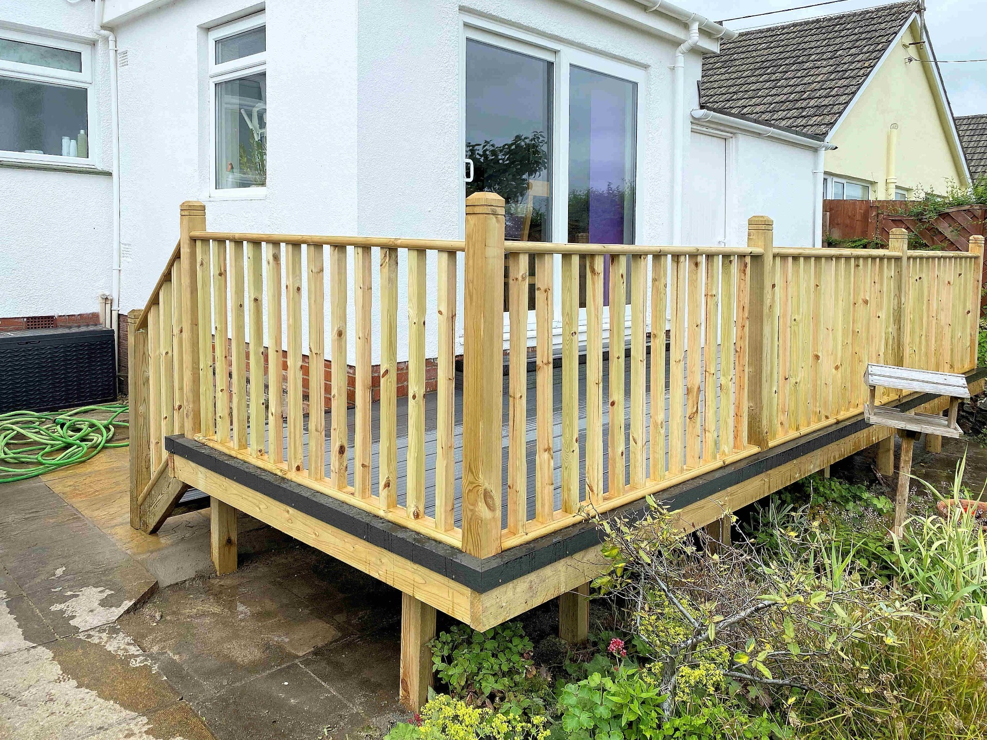 Decking extension to rear of house in Barnstaple