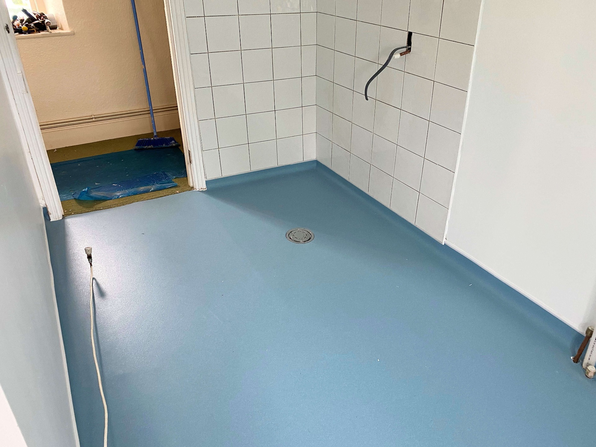 Assisted Bathroom, Replacement floor covering cap and cove, Barnstaple North Devon