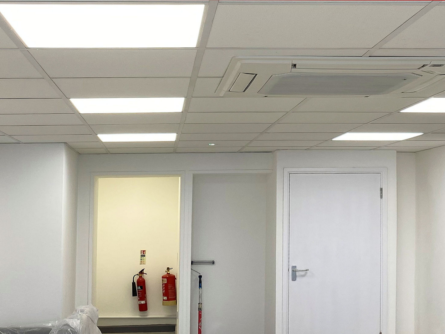 Shop Refurbishment, New led lighting and ceiling tiles Barnstaple North Devon