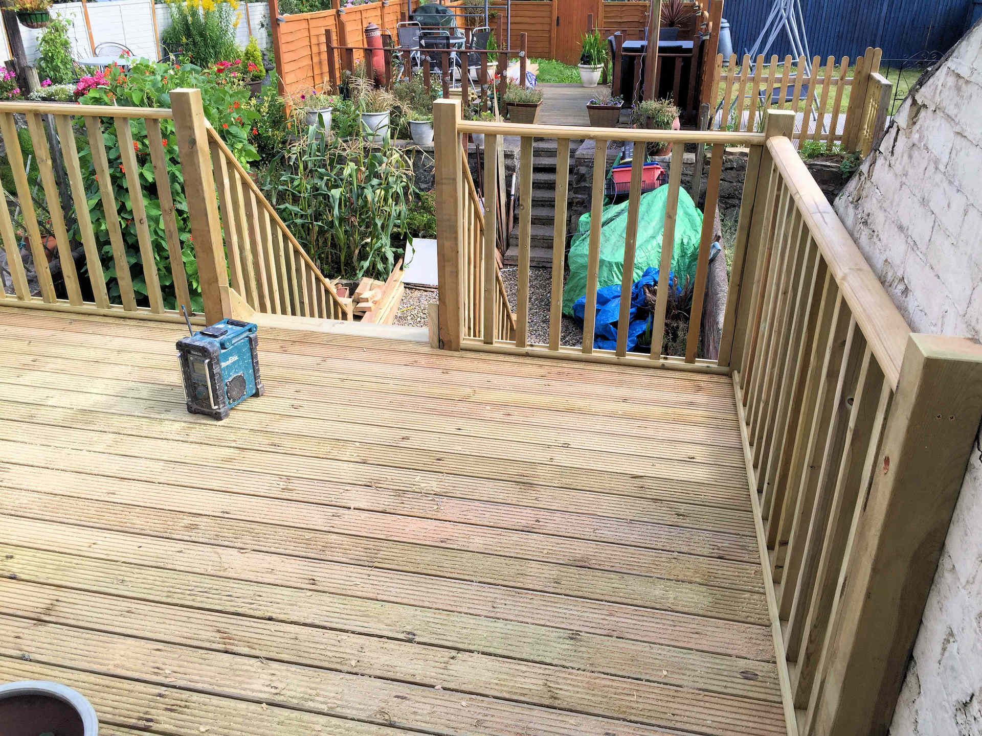 Decking completed a new outlook and sun trap area. 