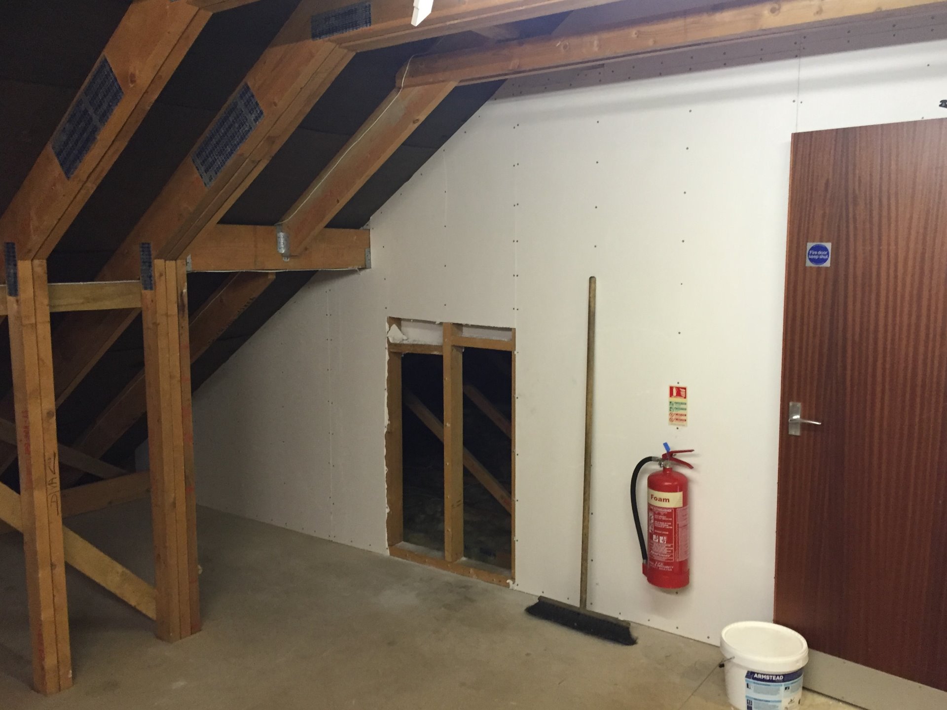 Stripped out loft of original insulation and boarded floor Barnstaple North Devon