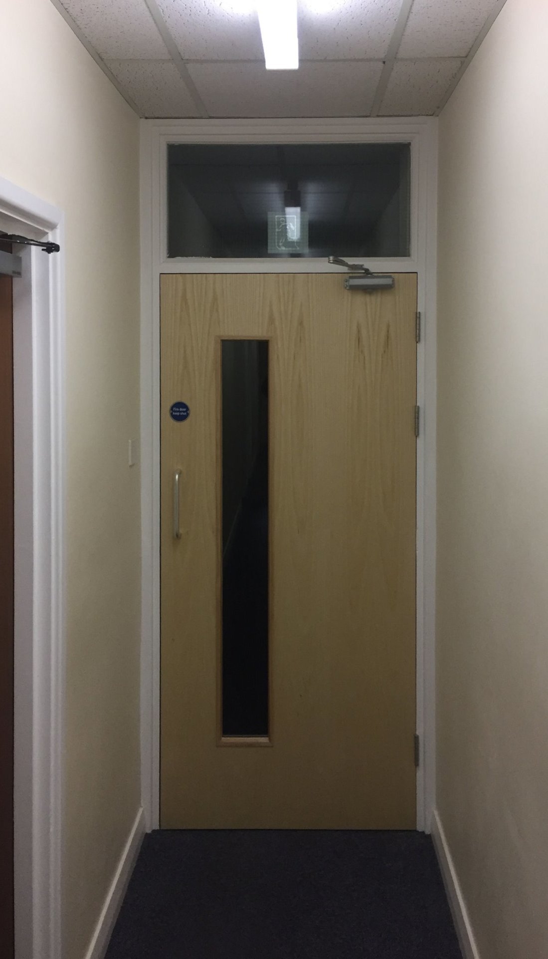 All doors installed to current regulations, improving the safety aspect of the door and the aesthetic value of the doors modernized the corridor in North Devon