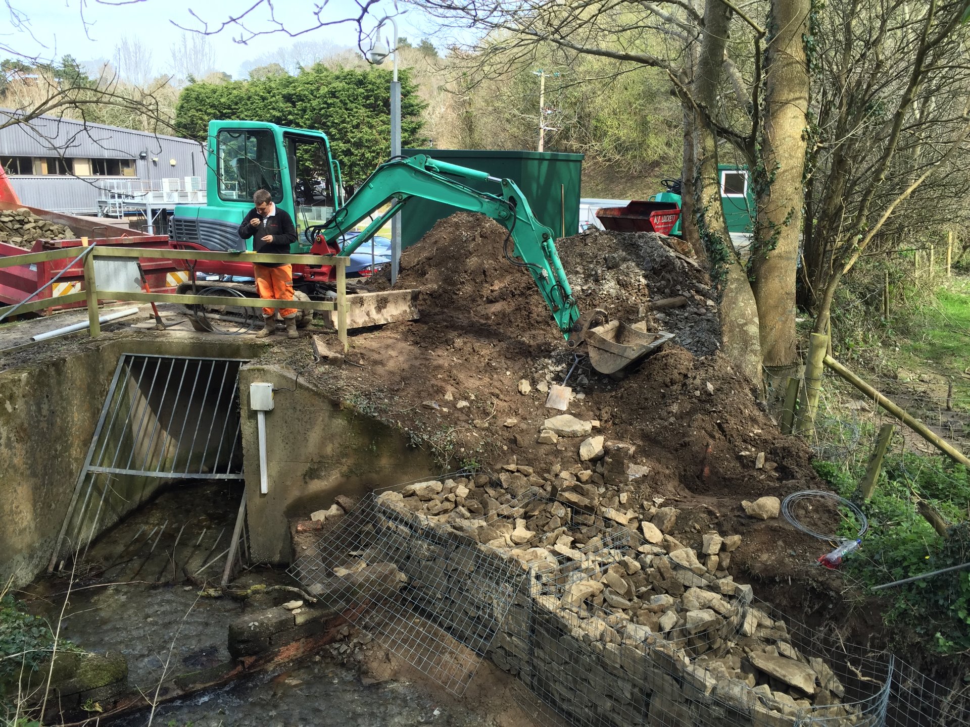 MJS Building Maintenance Ltd. project managing water diversion works, working with the local environmental agency