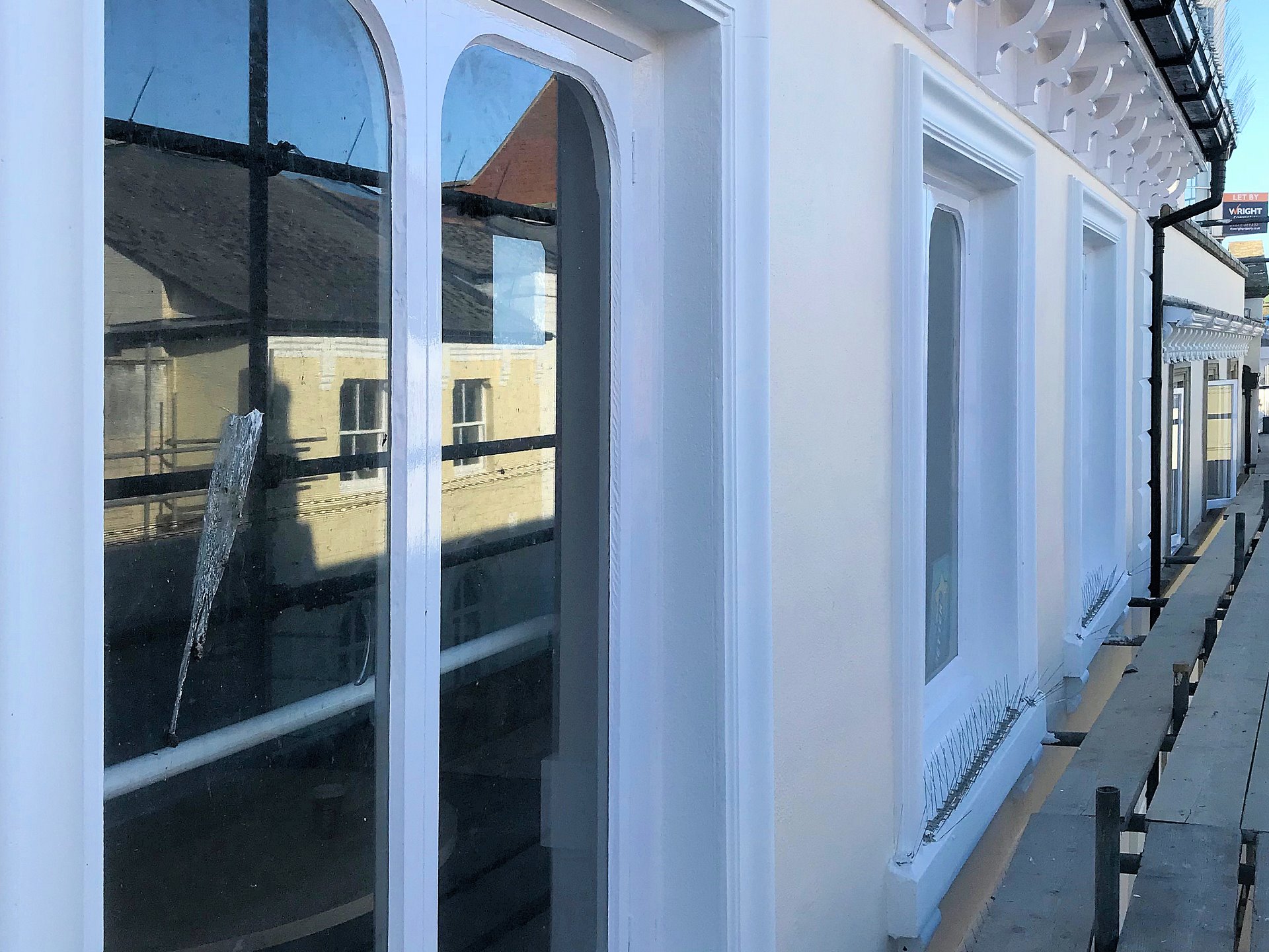 Window frames refurbished and painted
