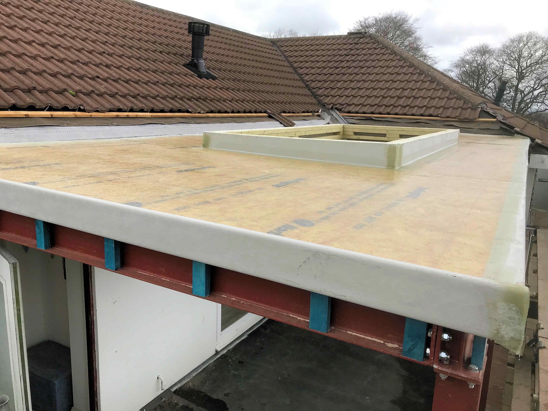 Fiberglass installation for summer room roof Bideford North Devon