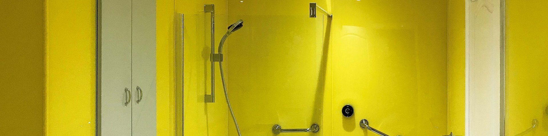 Custom Bright Yellow Wet Room North Devon