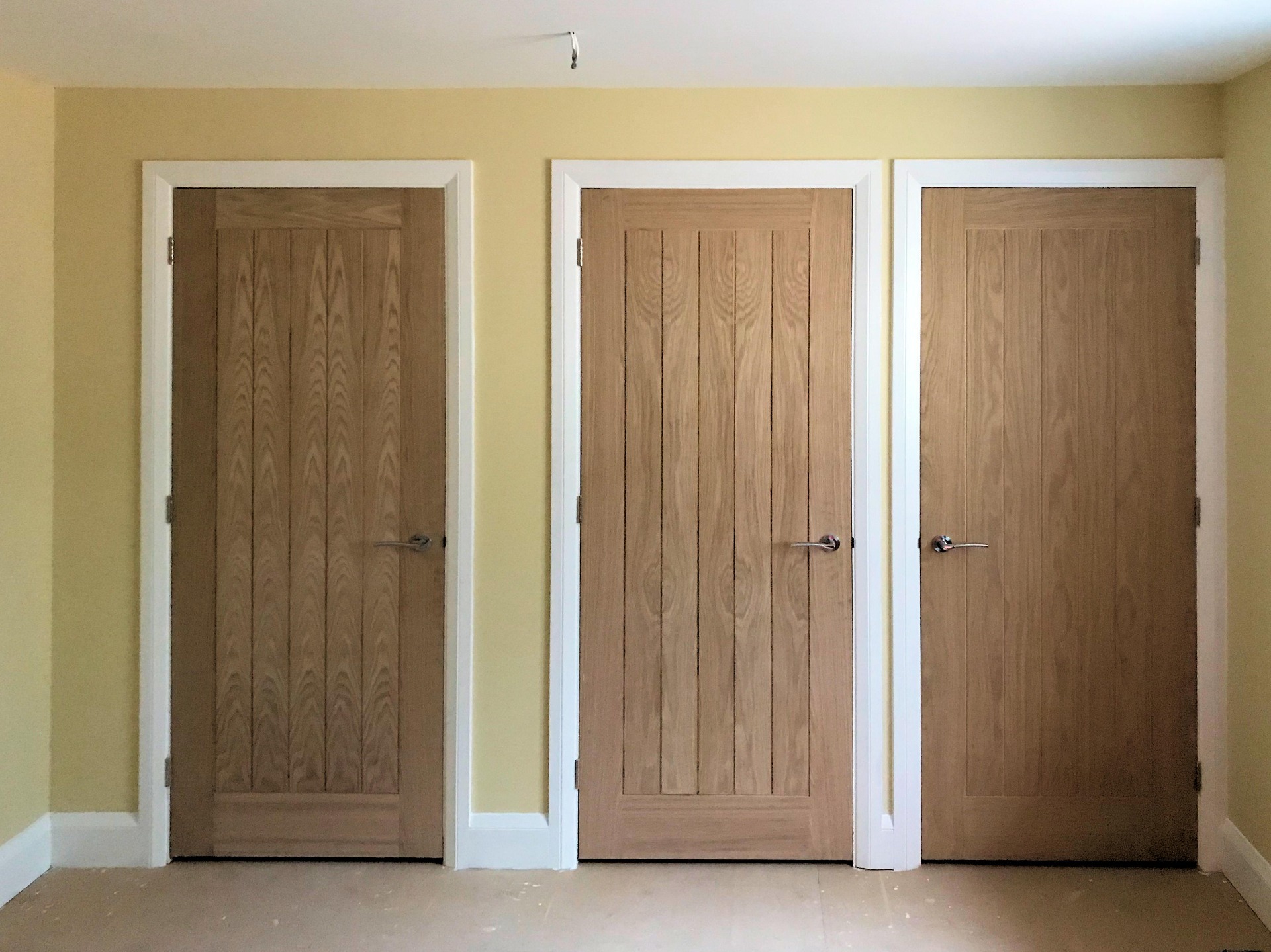 Doors and Built in Cupboards, Oak effect doors installed and oil finish, Barnstaple North Devon