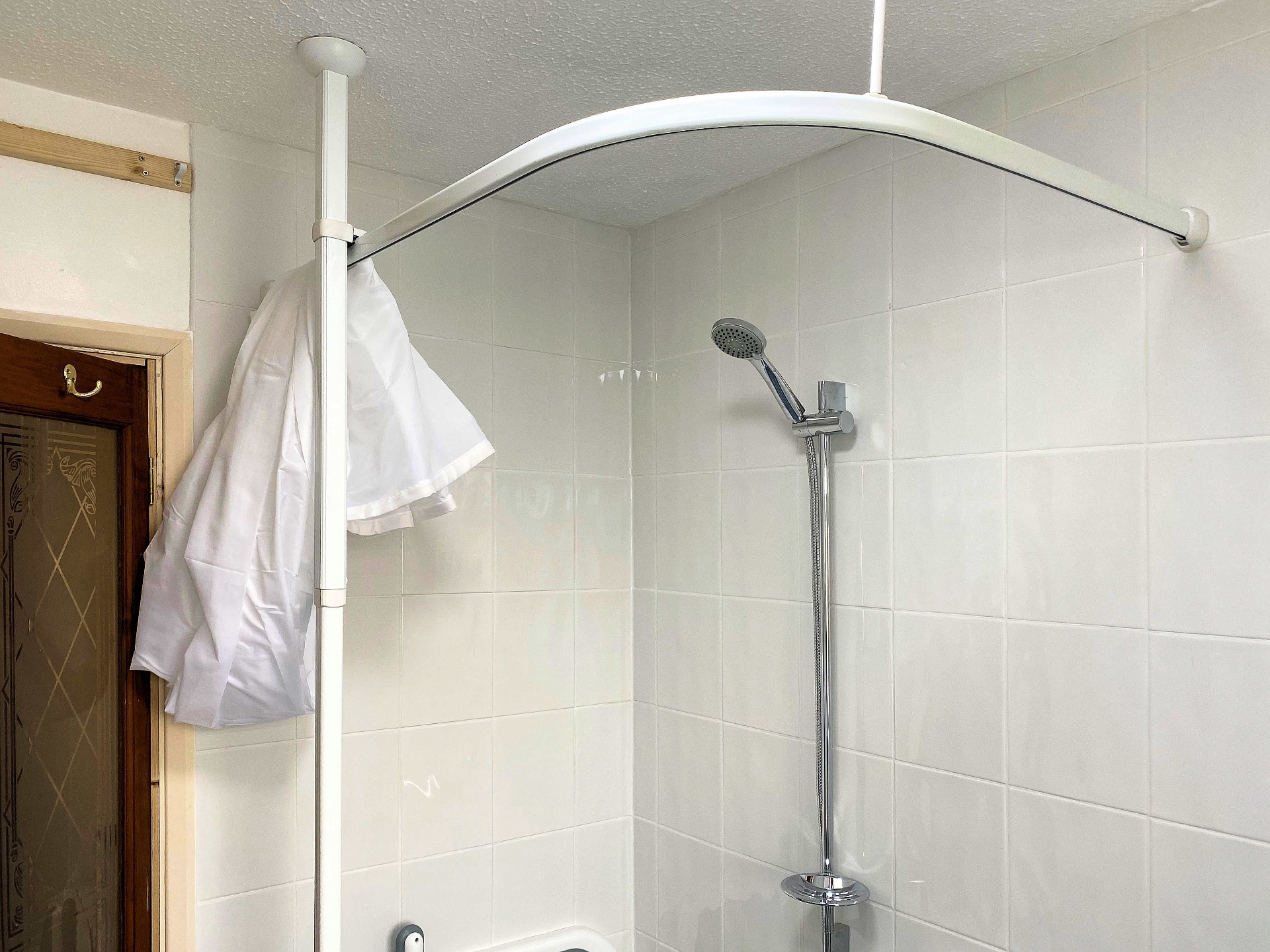 Bathroom to Wet Room; Shower enclosure rail. Barnstaple North Devon