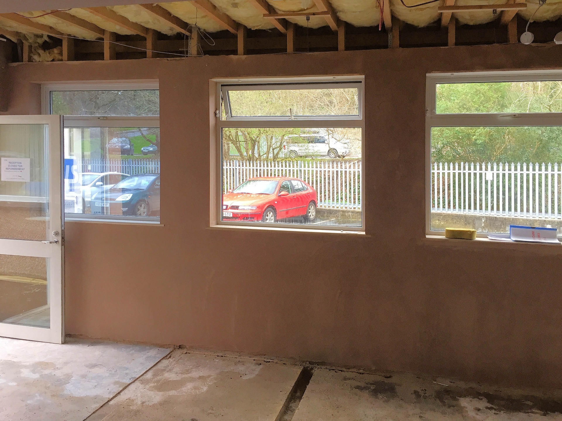 New skimmed plaster walls in North Devon